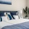 a bed with a plant on it