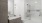 a bathroom with a large mirror